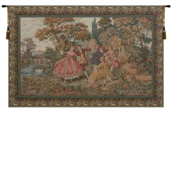 Minuetto Italian Tapestry - 38 in. x 24 in. Cotton/Viscose/Polyester by Francois Boucher