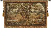 Hunters Resting Italian Wall Hanging Tapestry