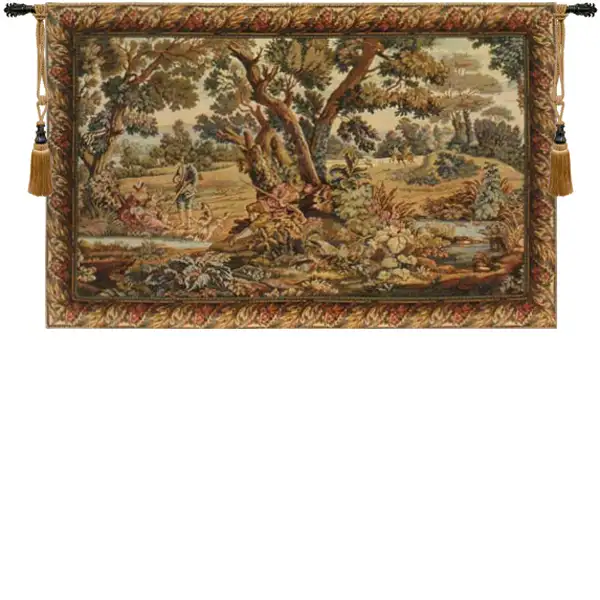 Hunters Resting Italian Tapestry - 41 in. x 26 in. Cotton/Viscose/Polyester by Charlotte Home Furnishings