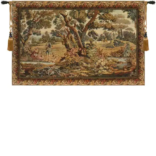 Hunters Resting Italian Tapestry Wall Hanging