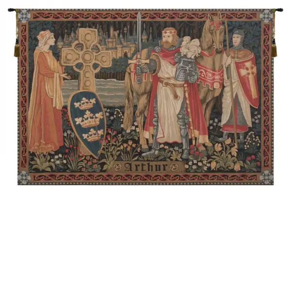 King Arthur Belgian Tapestry Wall Hanging - 27 in. x 18 in. Cotton by Charlotte Home Furnishings
