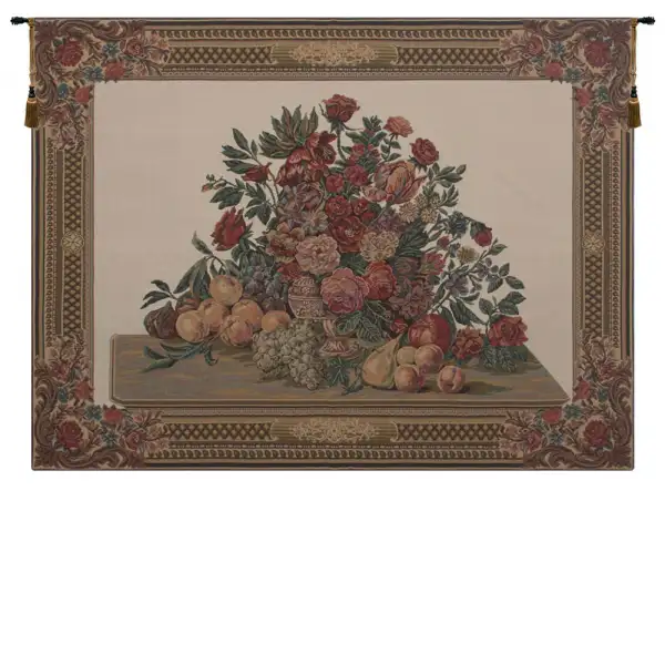 New Vase European Tapestry - 52 in. x 40 in. Cotton/Viscose/Polyester by Charlotte Home Furnishings