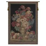 Vase on Black Mini European Tapestry