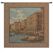 Shore on the Large Canal Italian Tapestry Wall Hanging