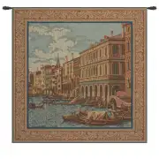 Shore on the Large Canal Italian Wall Tapestry