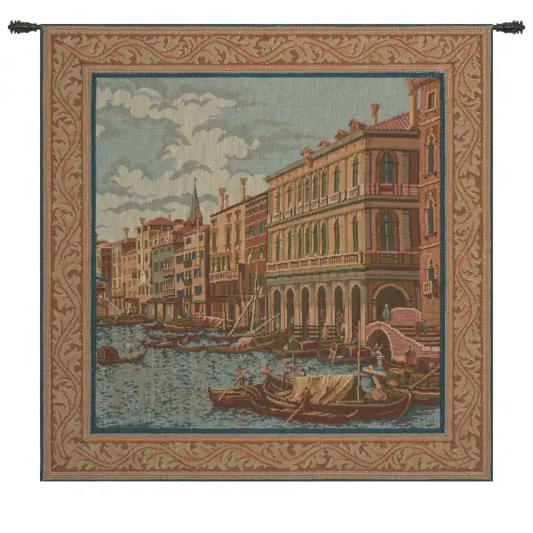 Shore on the Large Canal Italian Tapestry Wall Hanging