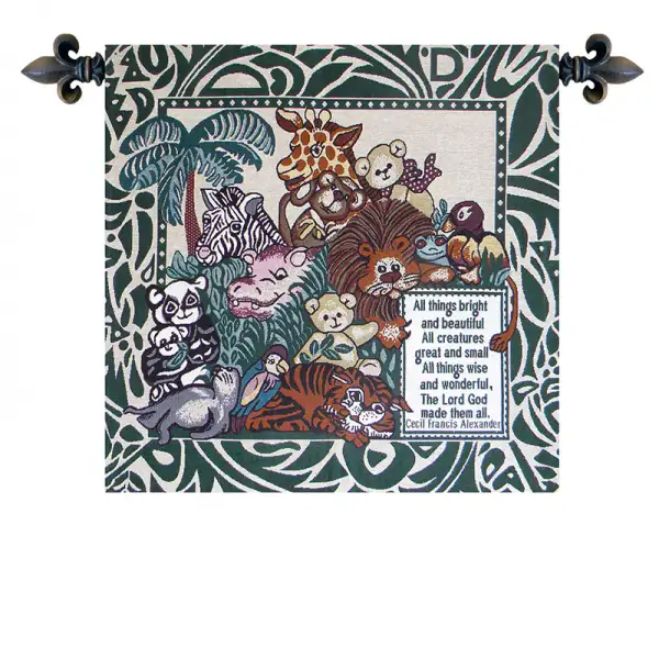 All Creatures Great and Small Italian Tapestry Wall Hanging