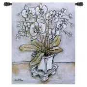 White Orchid Wall Tapestry