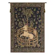 Unicorn in Captivity European Tapestry Wall Hanging