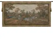 Swan In The Lake Large With Border Italian Tapestry - 70 in. x 37 in. Cotton/Viscose/Polyester by Charlotte Home Furnishings