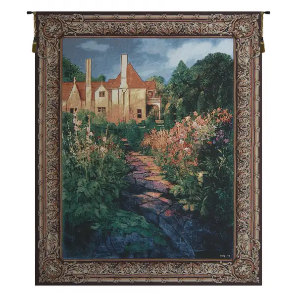 Garden Walk at Sunset Wall Tapestry