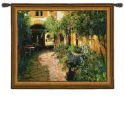 Courtyard Alsace Tapestry Wall Hanging