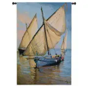 Violet Boat Wall Tapestry