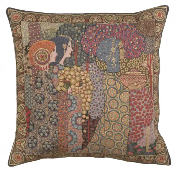 Aladin Right Belgian Cushion Cover - 18 in. x 18 in. Cotton/Viscose/Polyester by Vittorio Zecchin