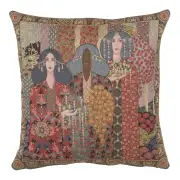 Aladin Left Belgian Cushion Cover - 18 in. x 18 in. Cotton/Viscose/Polyester by Vittorio Zecchin