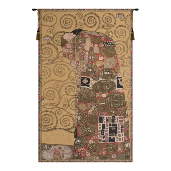 Accomplissement By Klimt II Belgian Tapestry Wall Hanging - 18 in. x 29 in. Cotton/Viscose/Polyester by Gustav Klimt