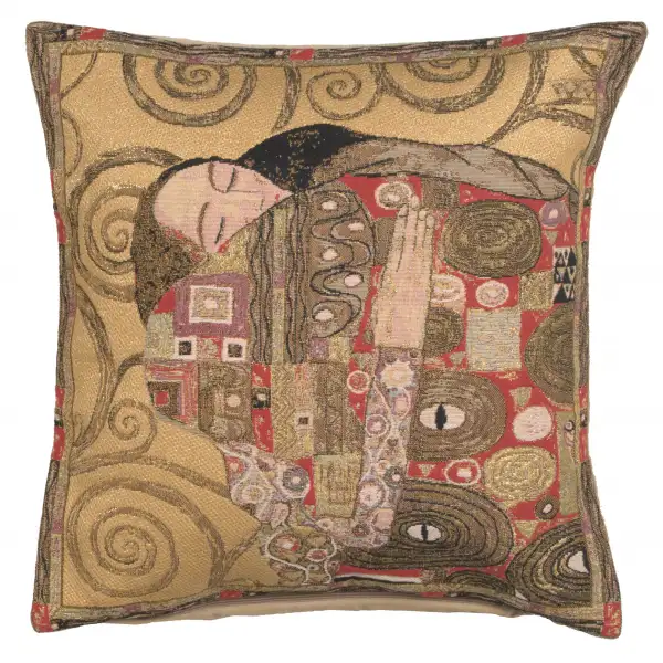C Charlotte Home Furnishings Inc The Accomplissement Gold European Cushion Cover - 18 in. x 18 in. CottonLurex by Gustav Klimt