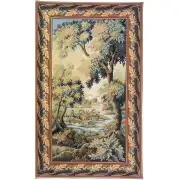 The Forest of Clairmarais with Border French Tapestry Wall Hanging