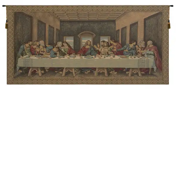 The Last Supper V European Tapestry - 52 in. x 25 in. Cotton/Viscose/Polyester by Leonardo da Vinci