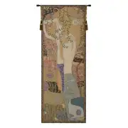 Water Snakes by Klimt Italian Tapestry Wall Hanging