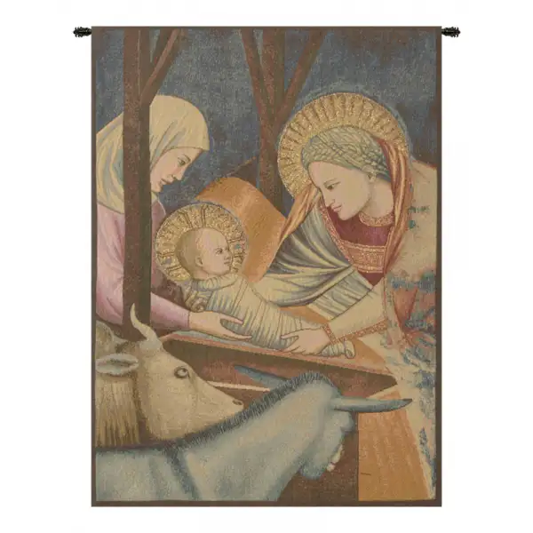 Nativity Giotto Left Panel Italian Tapestry Wall Hanging