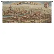 Florence Ancient Map Italian Tapestry - 56 in. x 24 in. Cotton/Viscose/Polyester by Charlotte Home Furnishings