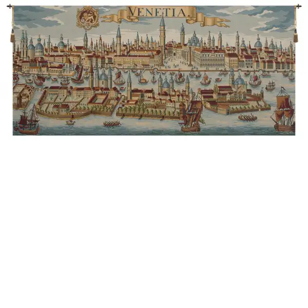 Venice Ancient Map Italian Tapestry Wall Hanging