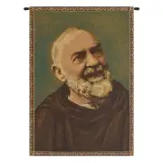 Padre Pio Father Pio Italian Tapestry - 12 in. x 19 in. Cotton/Viscose/Polyester by Charlotte Home Furnishings