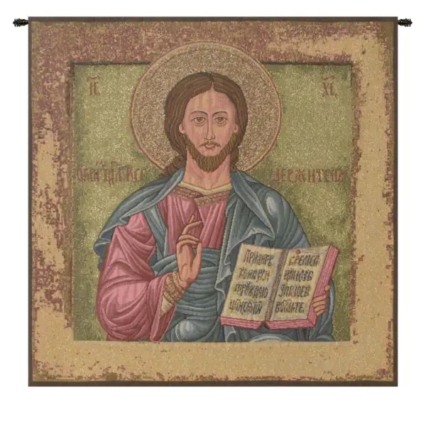 Christ Pantocrator Icon Italian Tapestry