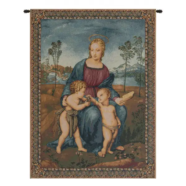 Madonna del Cardellino II Italian Tapestry Wall Hanging