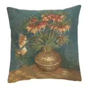 C Charlotte Home Furnishings Inc Lilies by Van Gogh French Tapestry Cushion - 19 in. x 19 in. Cotton by Vincent Van Gogh