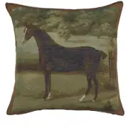 Black Horse Decorative Tapestry Pillow