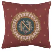 Red Napoleon Cushion - 18 in. x 18 in. Cotton by Charlotte Home Furnishings