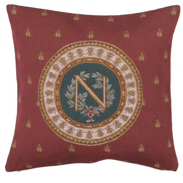 Red Napoleon Cushion - 18 in. x 18 in. Cotton by Charlotte Home Furnishings