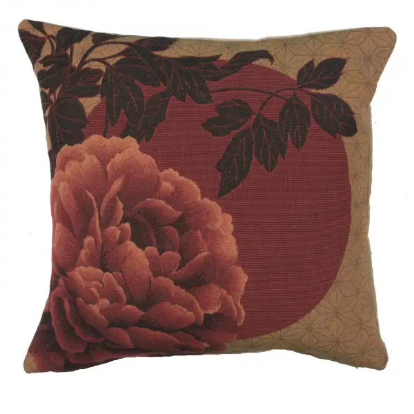 Red Peonies Cushion