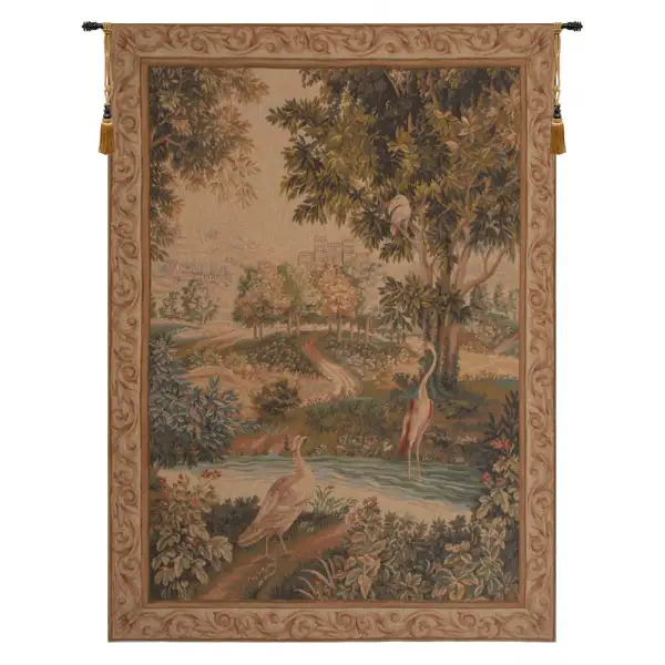 Verdure Aux Oiseaux I French Wall Tapestry - 43 in. x 58 in. Wool/cotton/others by Charlotte Home Furnishings
