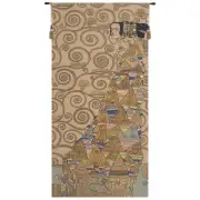 L'Attente Klimt a Droite Clair French Tapestry Wall Hanging