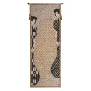 Klimt Silhouettes French Wall Tapestry - 28 in. x 78 in. Cotton/Viscose/Polyester by Gustav Klimt