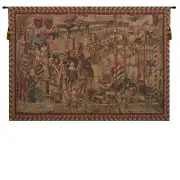 Le Tournai Horizontal French Wall Tapestry - 83 in. x 59 in. Wool/cotton/others by Jean-Paul Laurens