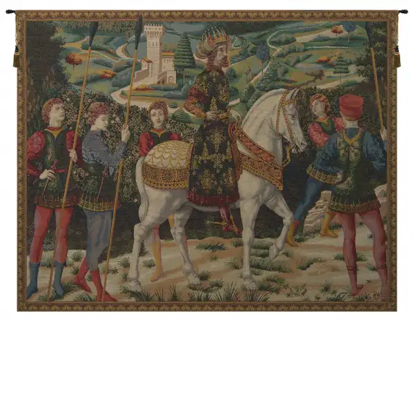 Melchior I French Wall Tapestry - 58 in. x 42 in. Wool/cotton/others by Benozzo Gozzoli