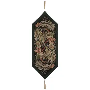 William Morris Green French Table Mat - 14 in. x 33 in. Wool/cotton/others by William Morris - B - H 33" x W 14"