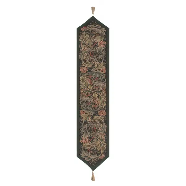 William Morris Green French Table Mat - 14 in. x 33 in. Wool/cotton/others by William Morris