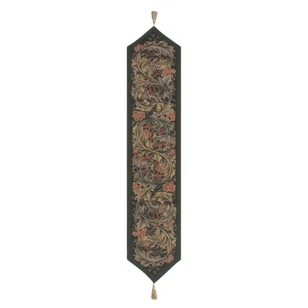 William Morris Green French Tapestry Table Runner