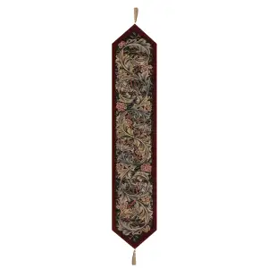 William Morris Red Large French Table Mat - 14 in. x 71 in. Wool/cotton/others by William Morris