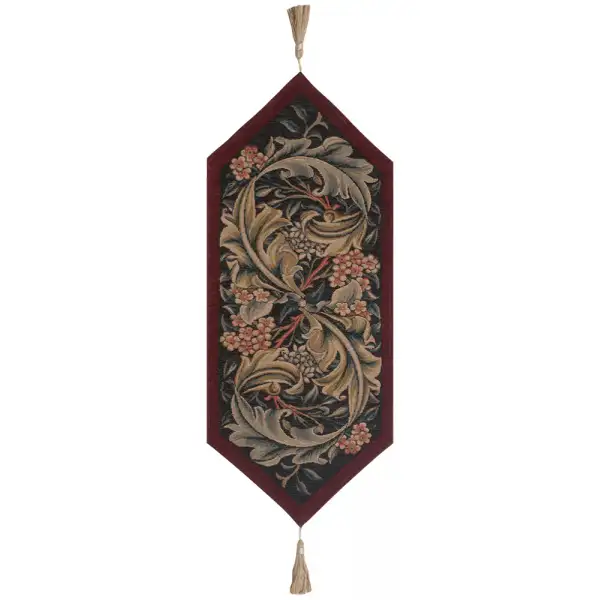 William Morris Red Large French Tapestry Table Runner