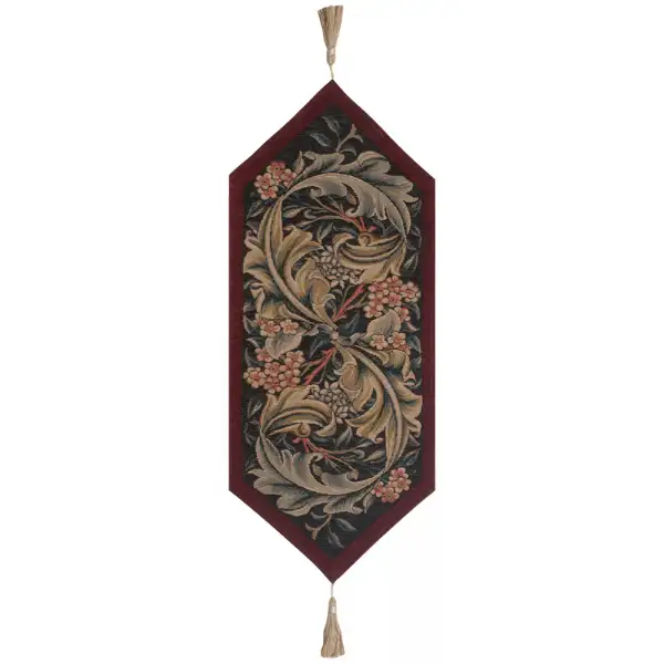 William Morris Red Large French Table Mat - 14 in. x 71 in. Wool/cotton/others by William Morris