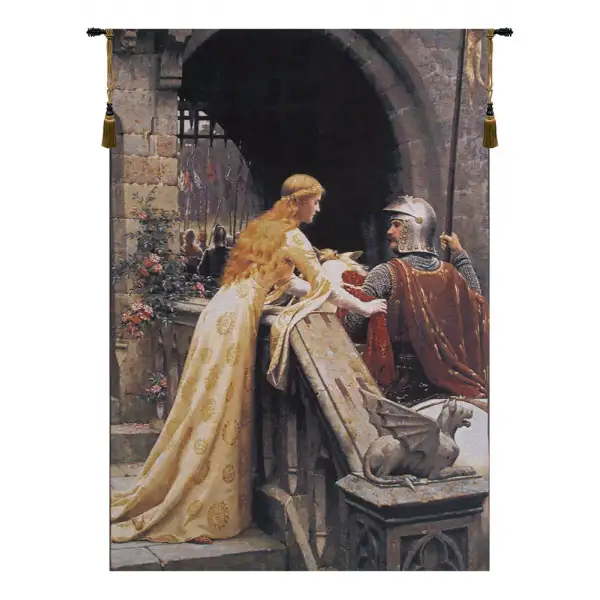 God Speed Without Border Belgian Tapestry Wall Hanging - 38 in. x 51 in. Cotton/Viscose/Polyester by Edmund Blair Leighton