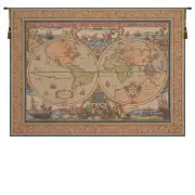 Maritime Map French Tapestry Wall Hanging