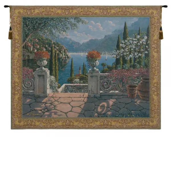 Italian Terrace Belgian Tapestry Wall Hanging