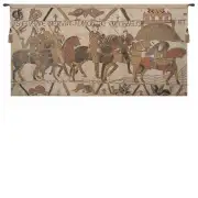 Bayeux Mont St Michael Belgian Tapestry Wall Hanging - 27 in. x 14 in. Cotton/Viscose/Polyester by Charlotte Home Furnishings